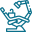 Teal Outline of Dentist Chair